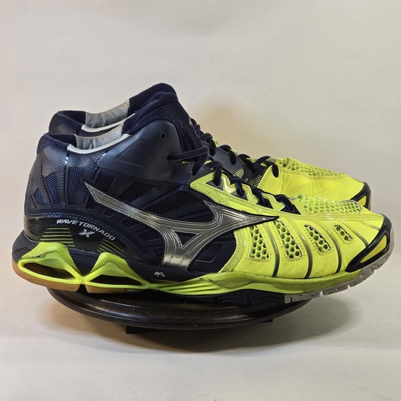 Mizuno Wave Tornado X Volleyball Shoes Mens 15 Navy Yellow...